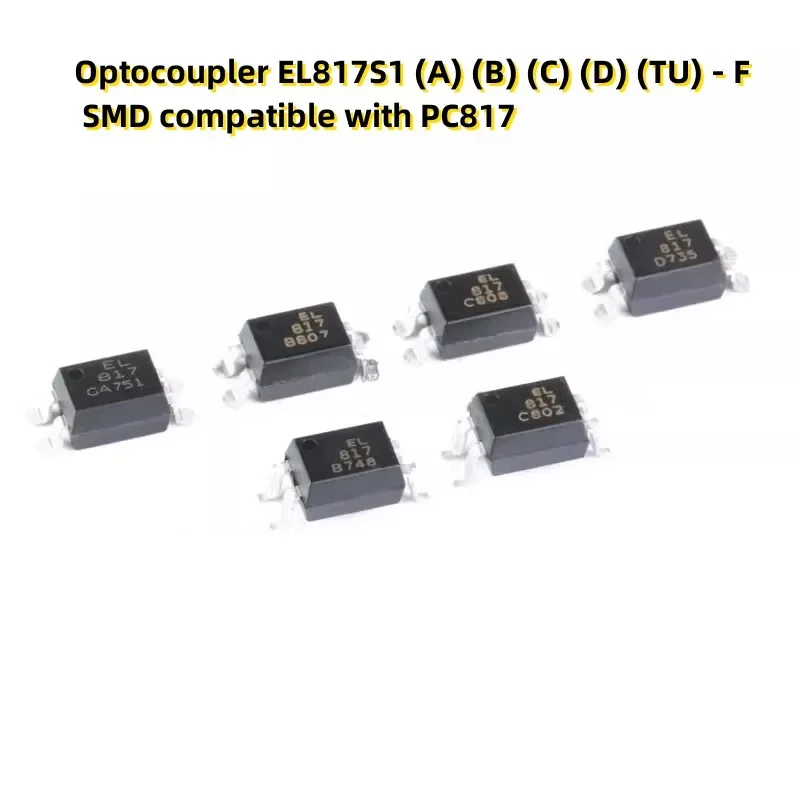 10pcs Optocoupler EL817S1 (A) (B) (C) (D) (TU) - F SMD compatible with PC817