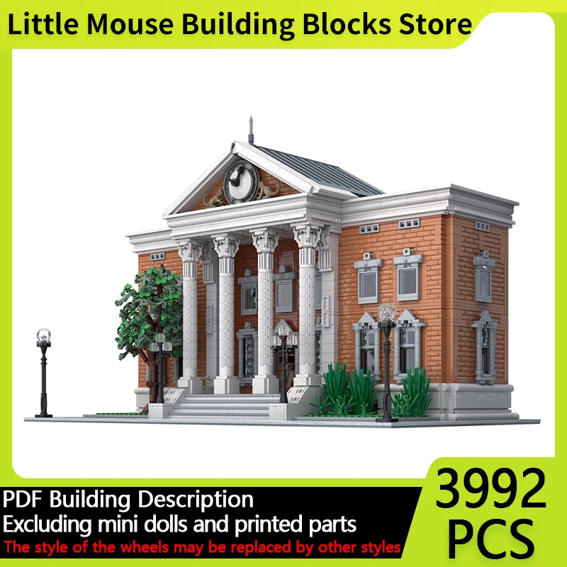 

City Street View Model MOC Building Bricks Court Clock Tower Modular Technology Gifts Holiday Assemble Children Toys Suit