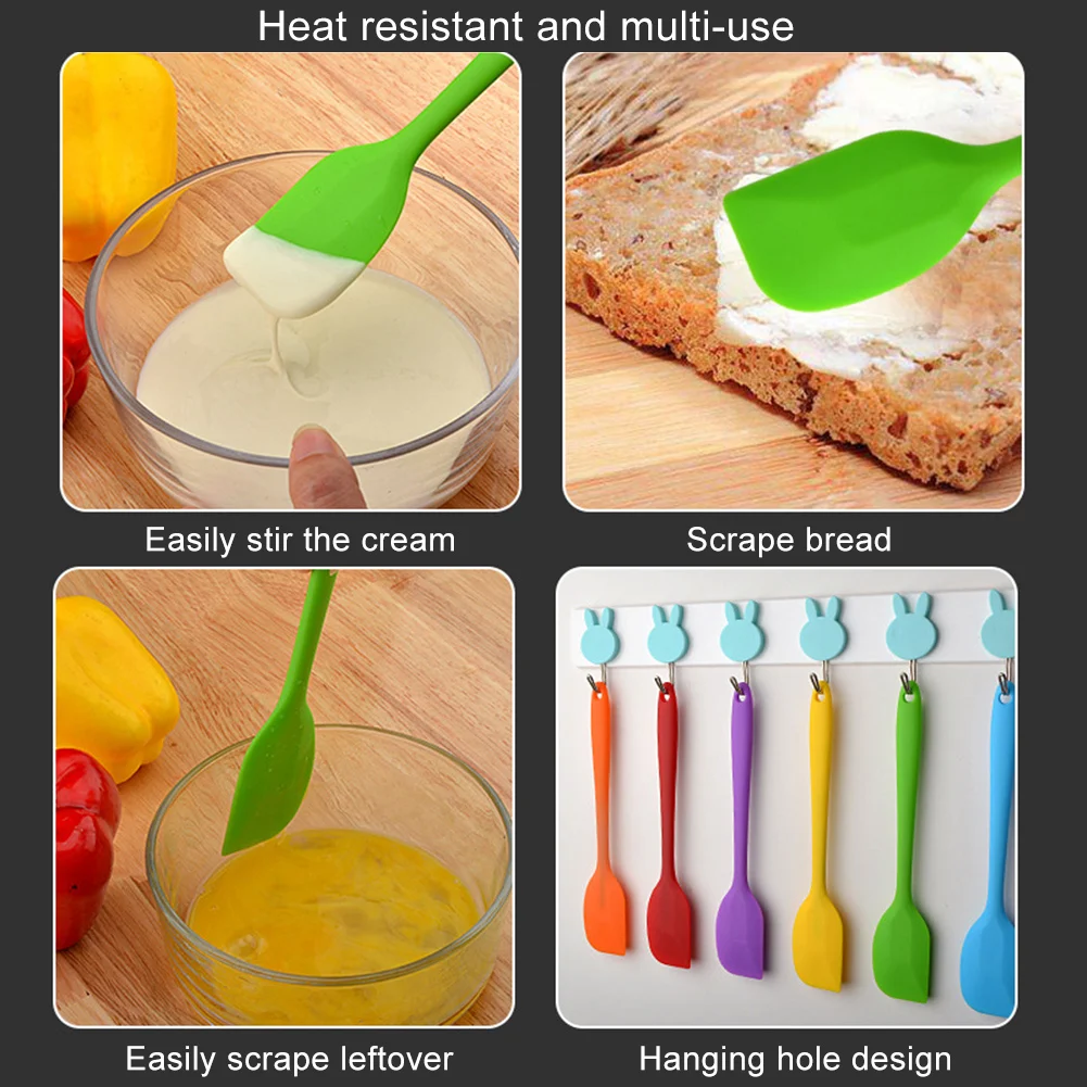 Food Grade Silicone Spatulas Kitchen Utensils for Baking Cooking Heat-Resistant Non-stick Spatulas Dishwasher Safe Kitchen Tool