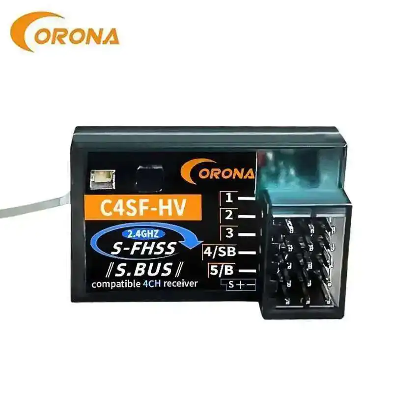 Оригинальный приемник CORONA C4SF 2.4G HV для FutabaS-FHSS FHSS SBUS 3PV 3PK 4PKS 7PK T14SG, брызгозащищенный