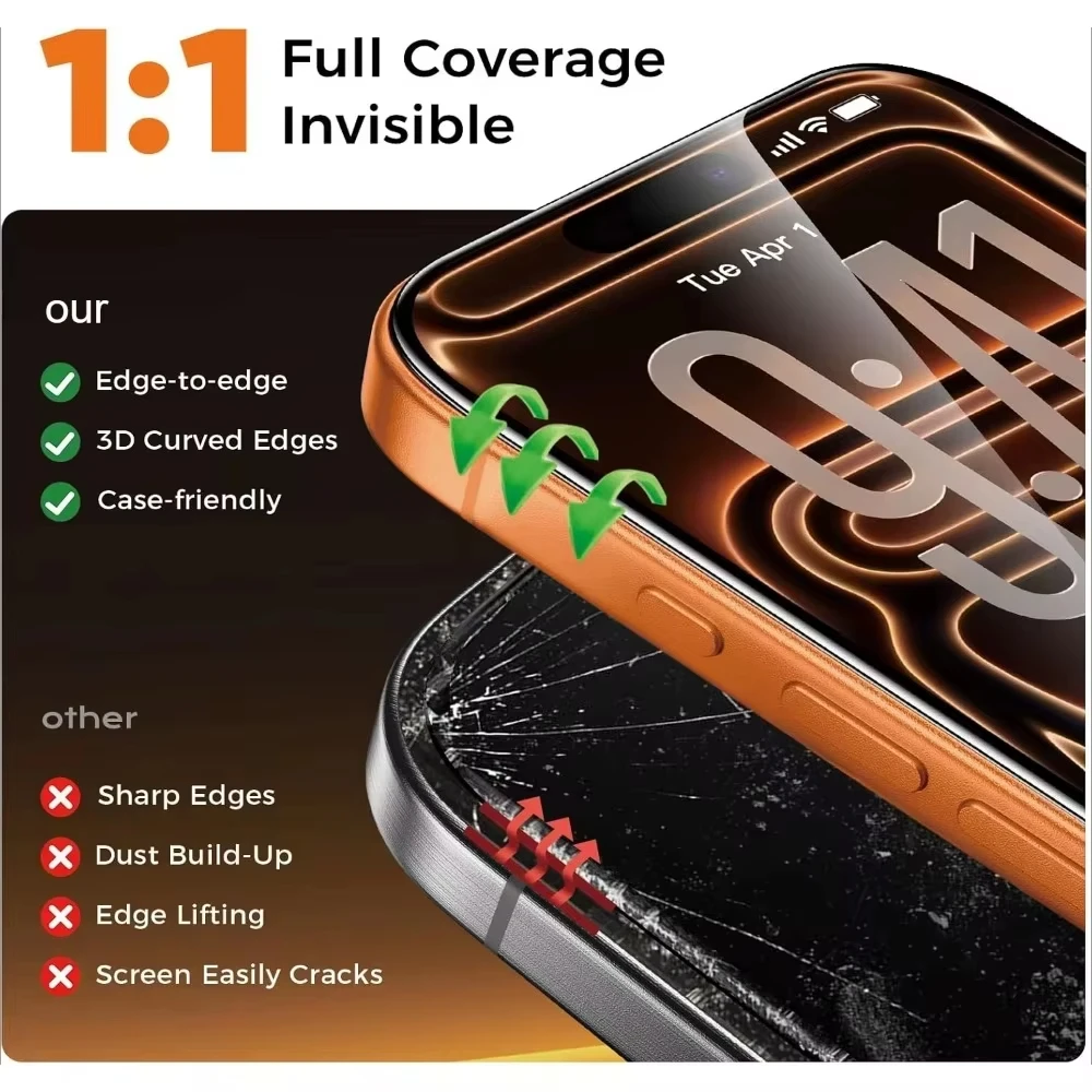 

3PCS Easy Install Glass Film For Xiaomi 15 15T 14 13 14T 11T 11T Pro 12T 10i 10T 11X 11i 12 12s Dust Free HD Screen Protector