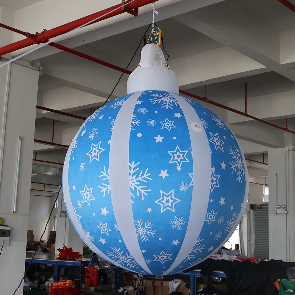 

fast air ship to door, 2m giant Inflatable Christmas Ball, 2pc a lot Christmas Bell balloon for Outdoor decoration