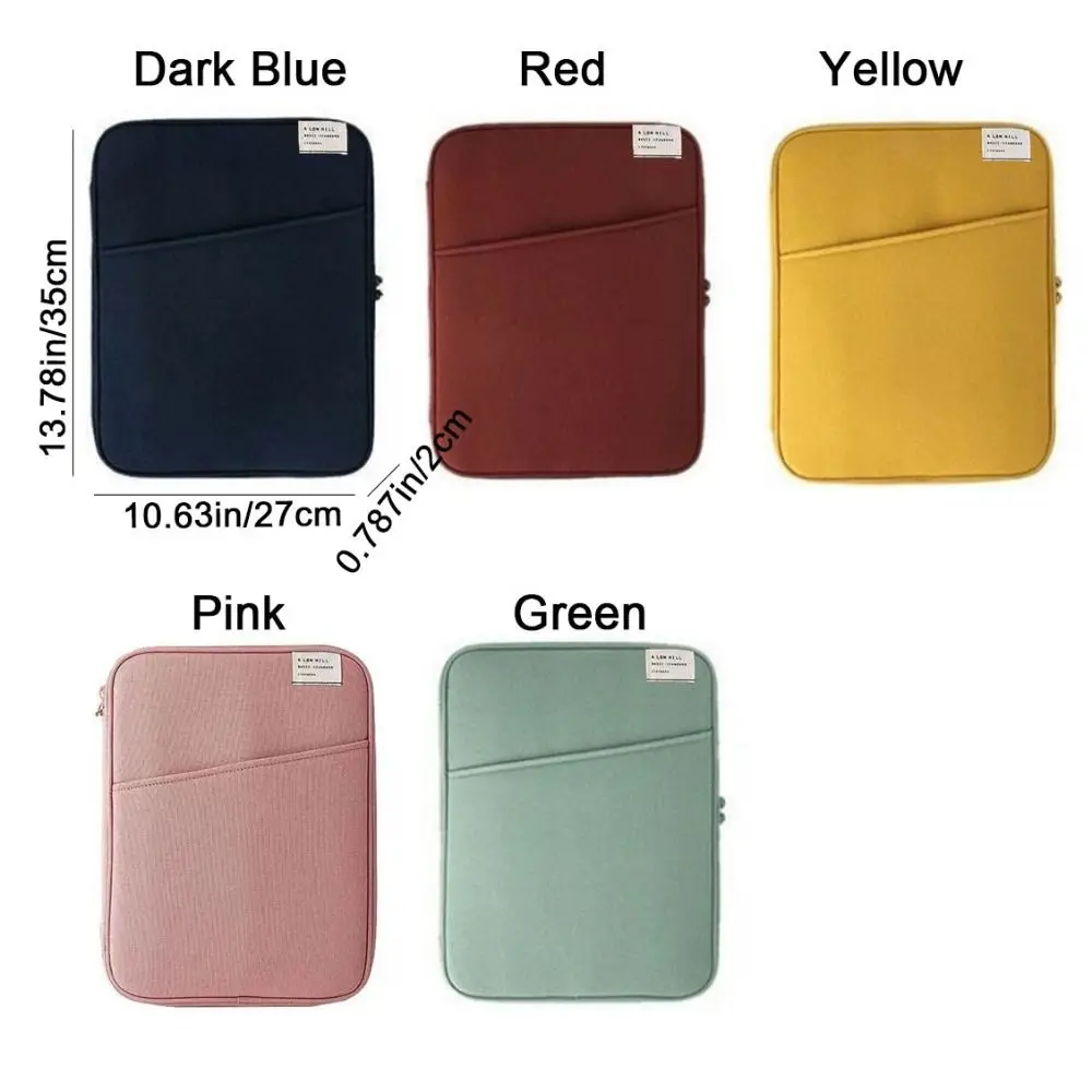 Capa protetora para laptop de 13 polegadas, à prova de choque, resistente ao desgaste, macia com zíper, capa para tablet