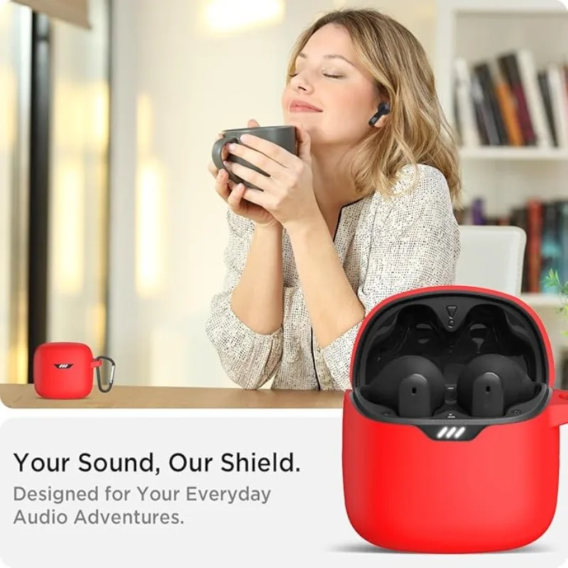 

Stylish Silicone Case For JBL Tune Flex 2, Anti-Drop Bluetooth Headphones Cover with Secure Lock Buckle