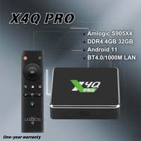 UGOOS X4Q PRO TVBOX DDR4 4GB 32GB X4Q PLUS Amlogic S905X4 Android 11.0 Smart TV Box BT4.0 1000M LAN Set Top Box 4K Media Player