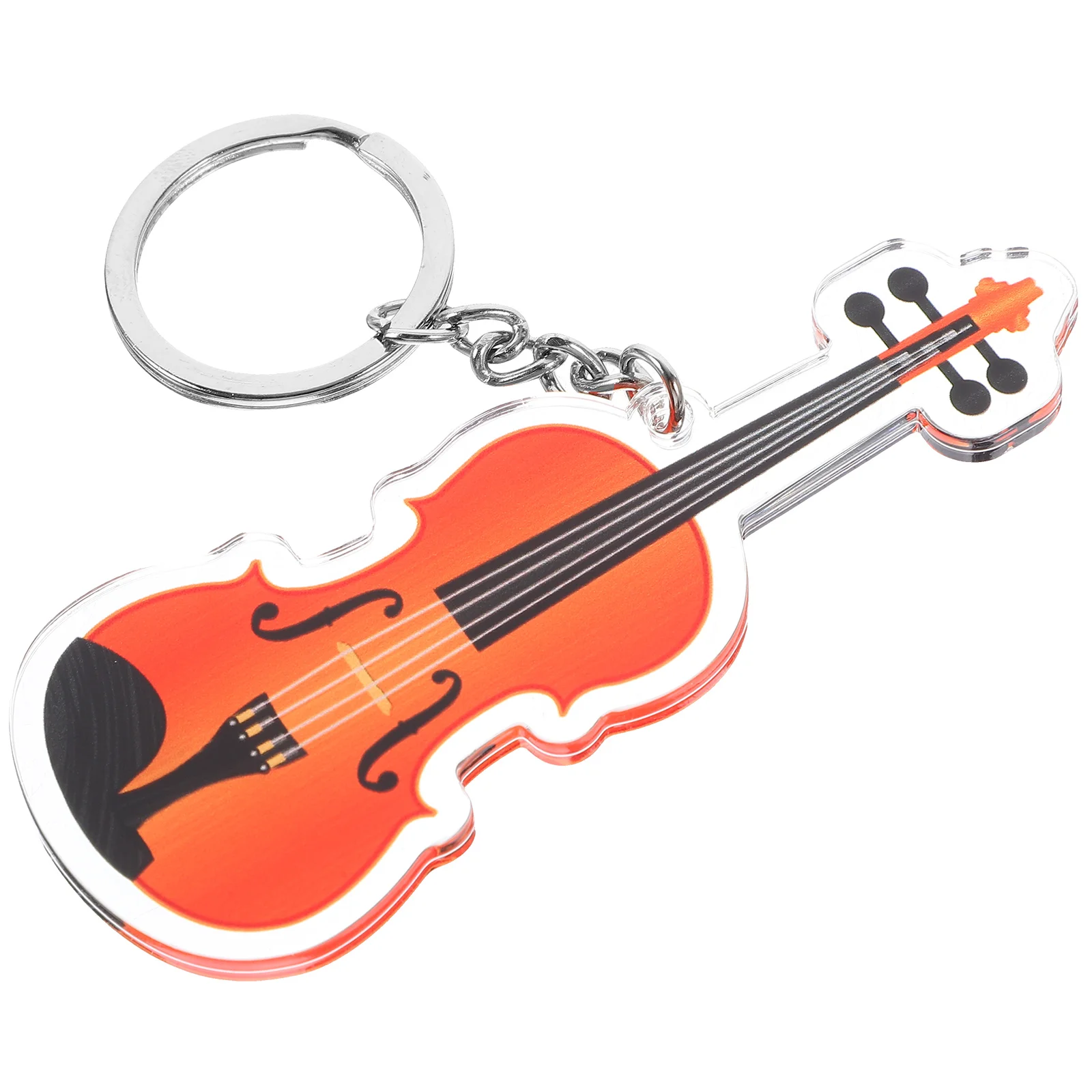 Violin Keychain Keychains Bag Hanging Ornament Ring Musical Instrument Pendant Accessory Iron Accessories Fob