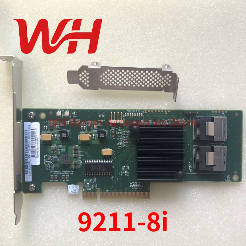 for LSI 9211-8i IT Mode 8-Port 6Gbps SAS SATA PCIe HBA RAID Controller Card for NAS Storage