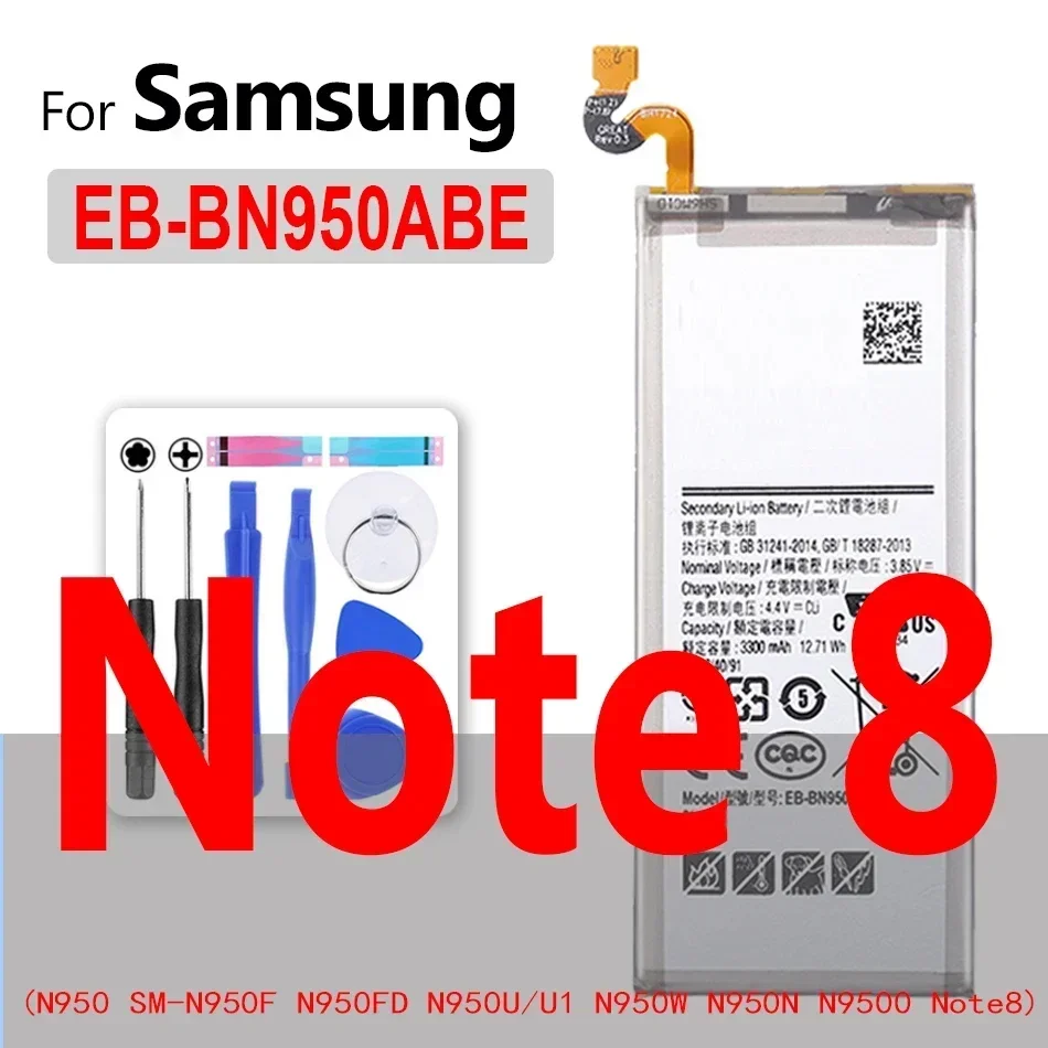 Battery For Samsung Galaxy J1 J2 J3 J5 J7 Prime 2015 2016 2017/Note 1 2 3 4 5 7 8 9 10 Plus Lite SM N910FQ/X/W J120F/A/H J510F/A