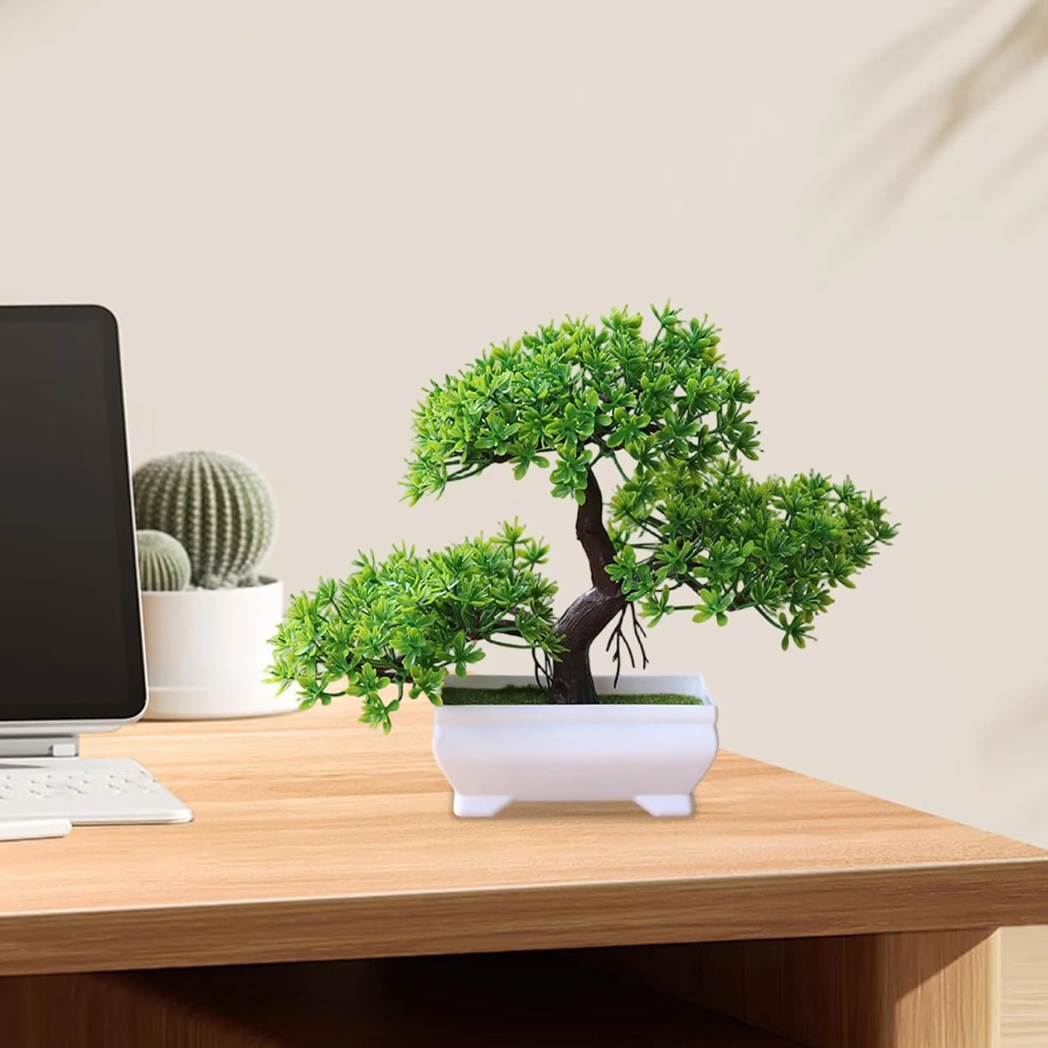 1/2Pcs Artificial Bonsai Tree Simulation Potted Plants Small Tree Fake Flower for Home Living Table Decoration Garden Ornaments - view 3