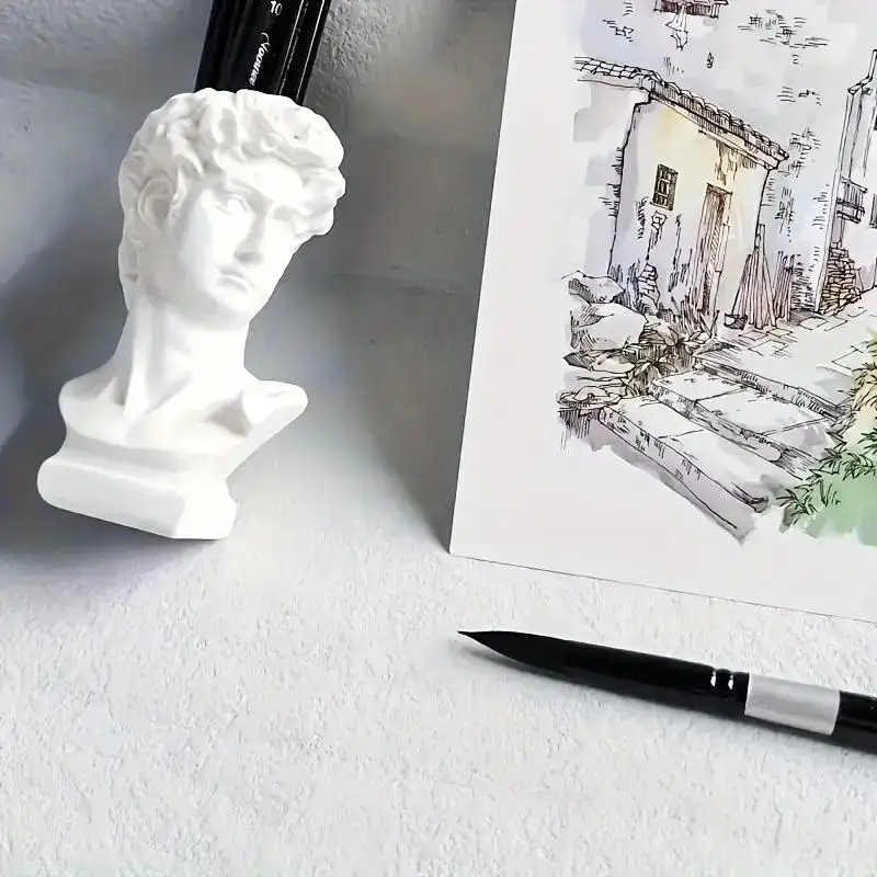 7-teiliges Pinselset mit rundem Eichhörnchenhaar für Aquarell, Tinte, Gouache und Tempera, professionelle Künstlerqualität, Holzgriff – Detail 7