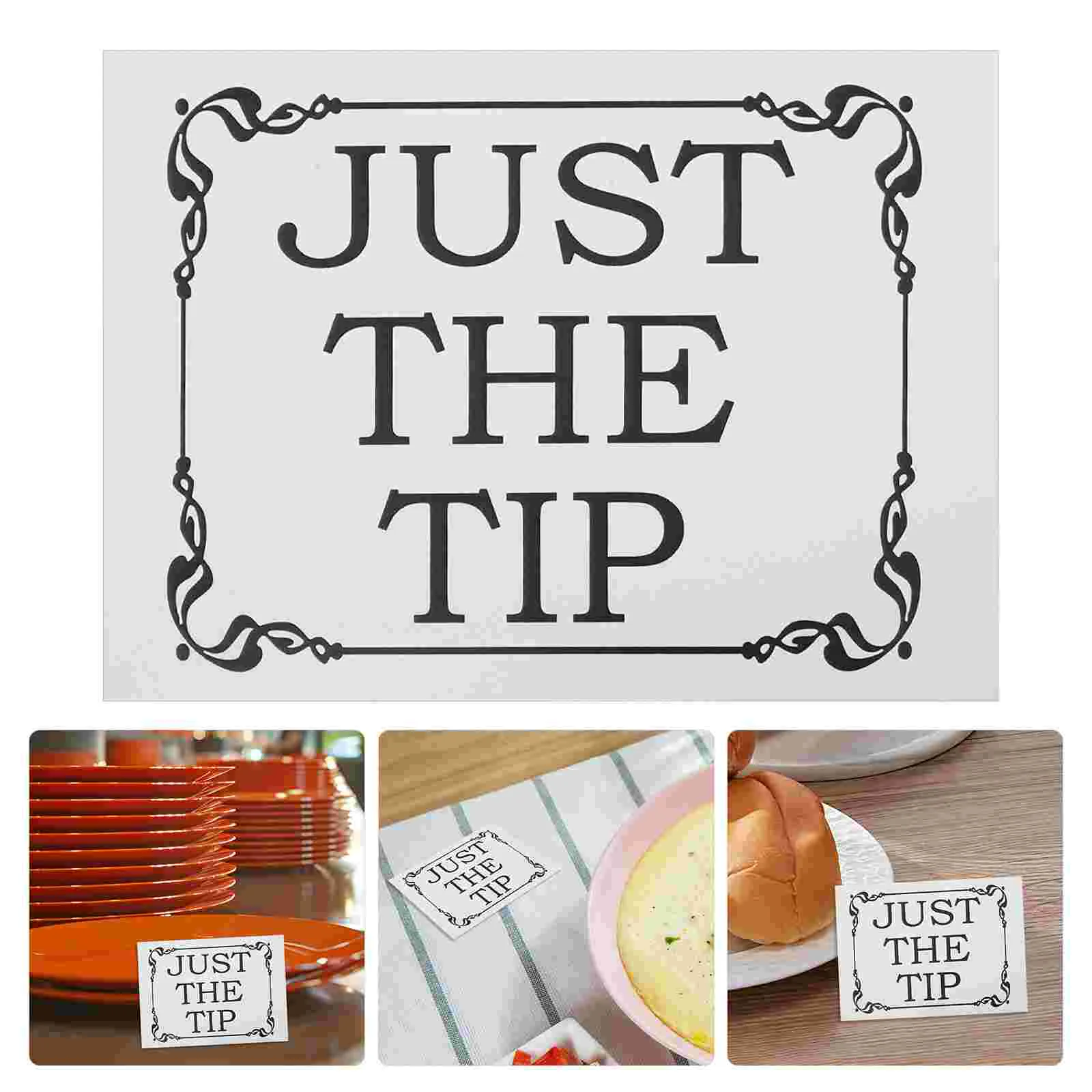 10pcs Sticker Labels Self-adhesive Tip Labels Tip Reminding Labels Tip Labels stickers for restaurant
