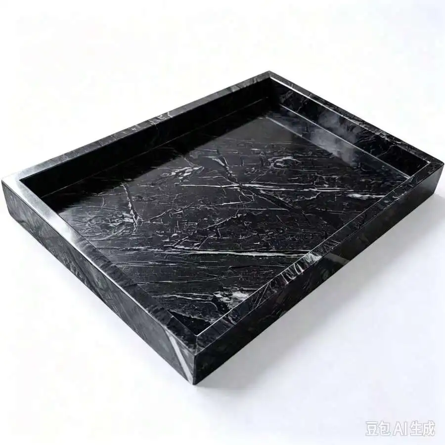 Natural Marble Jewelry Tray, Luxury Stone Storage Tray For Vanity, Unisex, Decorative Catchall Tray For Rings, Keys, Perfume, Ba