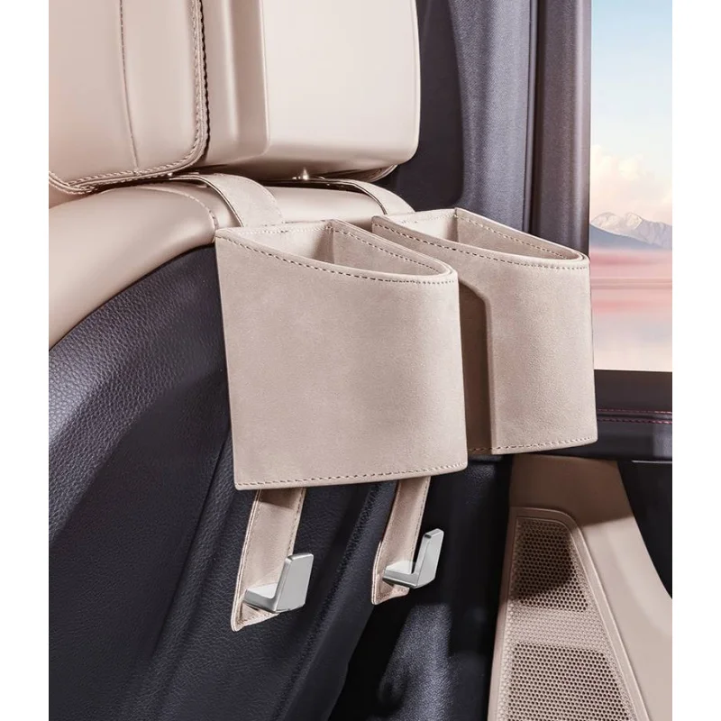 Car Rear Seat Holder Hook Storage Box Organizer For Porsche Macan Cayenne Extra-Wide Opening Drink Cup