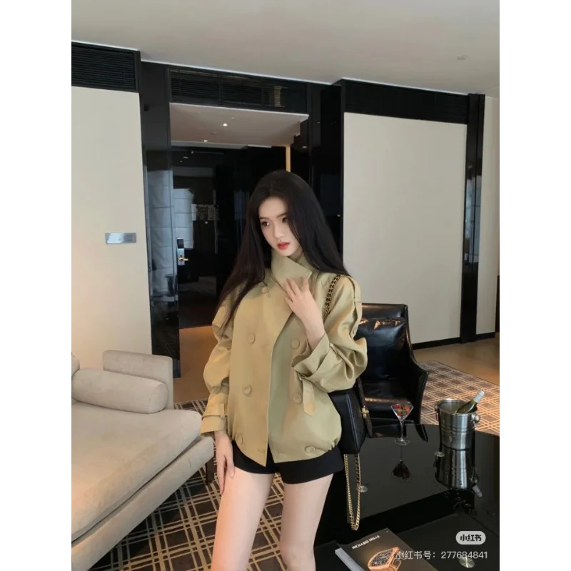 

Женская короткая куртка Ele, однотонная, свободная, длинная, све, в американском стиле, модный рабочий топ, модное, Новое поступление 2023 года