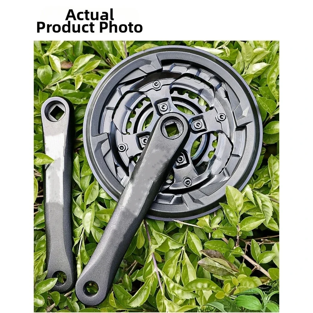 

42T Crankset Aluminum Alloy Construction with Square Taper Interface for Road Bike and Bike Crank Arm Replacement