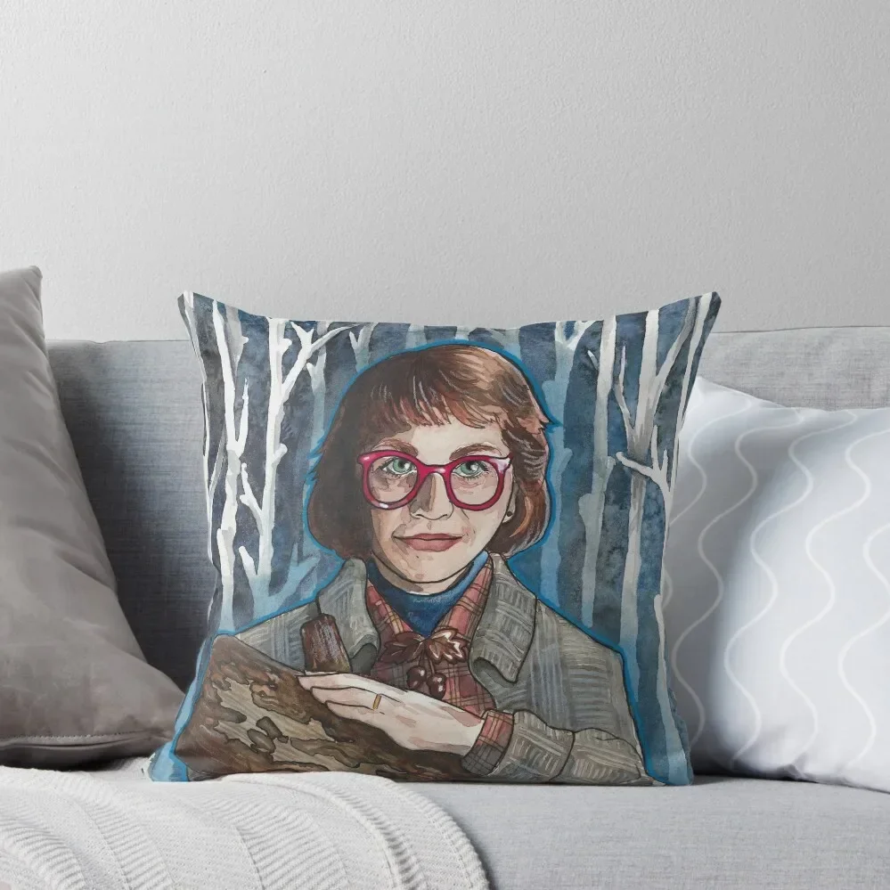 

My Log has Something to Say to You - Twin Peaks Log Lady Watercolor and Ink Throw Pillow Sofa Pillow Cover pillow