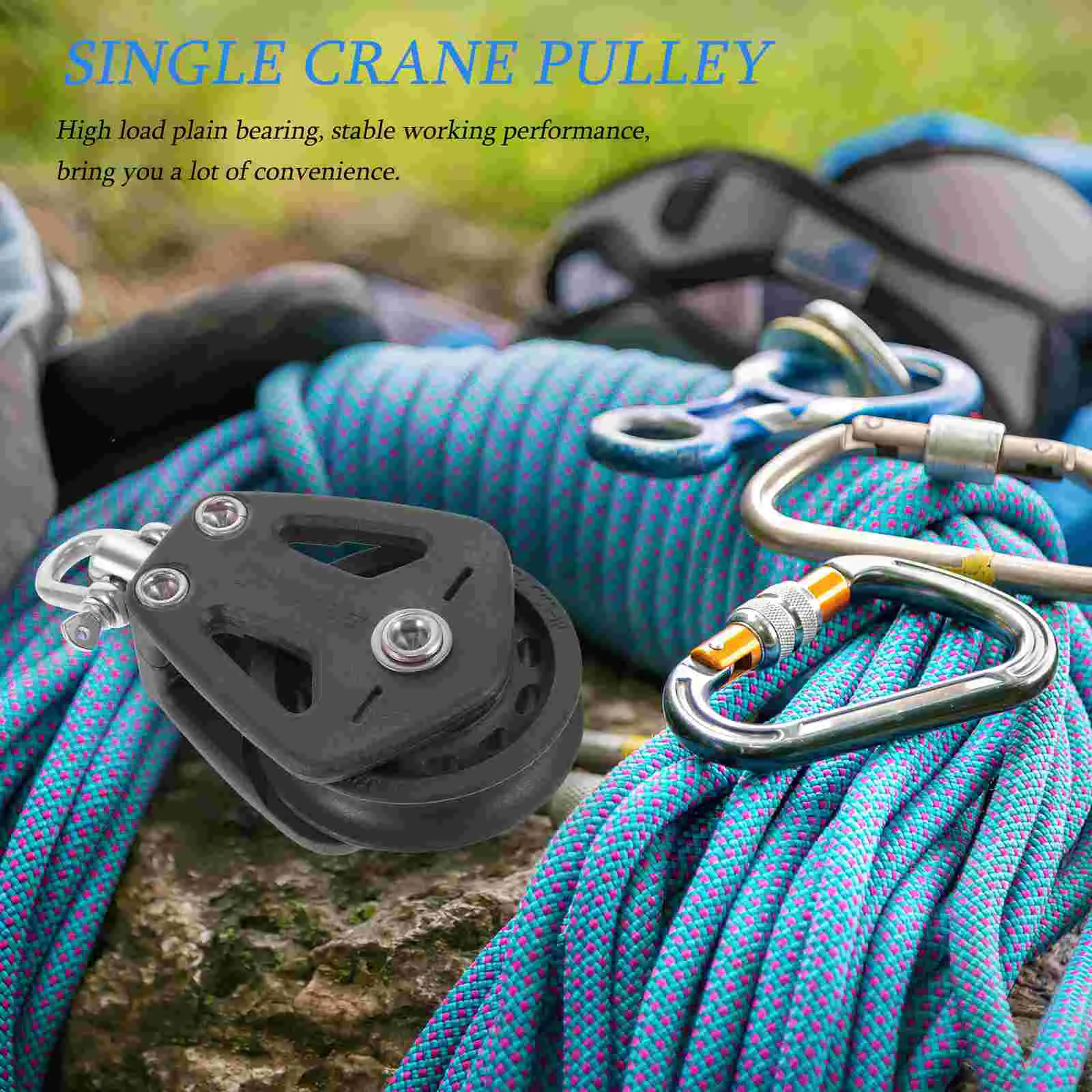 Sailing Pulley Lifting Pulleys Block Single Swivel Crane Roller for Sailboat Double Nylon Tool Pontoon Accessories