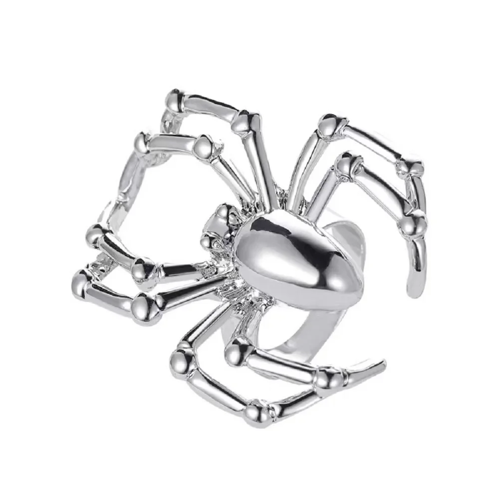 

Gothic Punk Style Simulation Animal Spider Finger Rings for Women Men Adjustable Ring Funny Halloween Accessories Gift jewelry