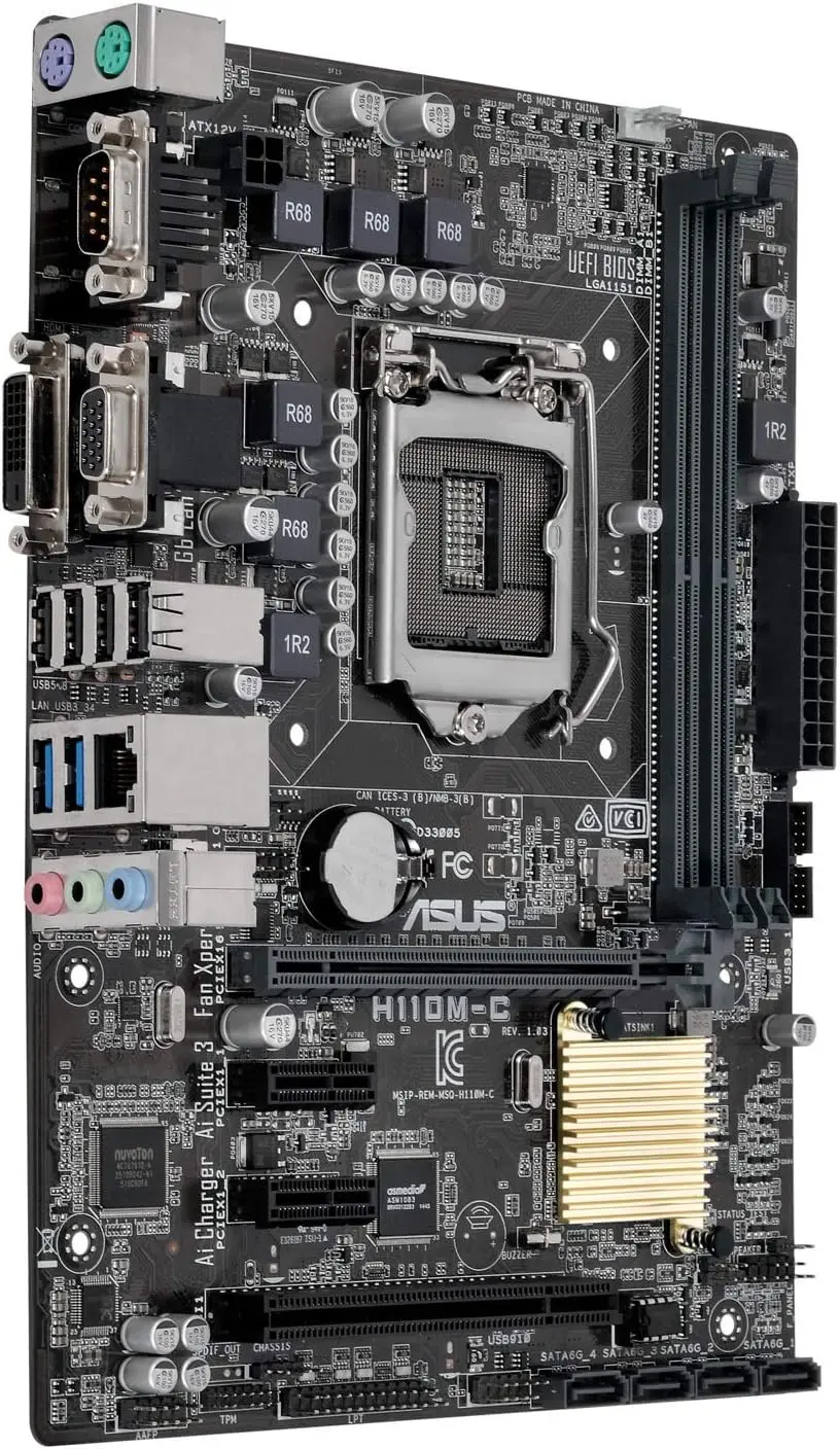 ASUS H110M-C Motherboard LGA 1151 intel H110 DDR3 16G support Core i3-6100 6500 6600 7600 7700 7400 cpu Micro ATX