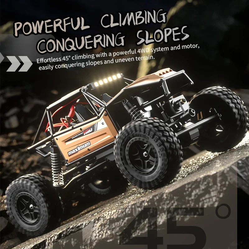 JJRC C8808 Pełnowymiarowy model samochodu terenowego 4WD z rurą symulacyjną Mocny amortyzator silnikowy Zabawka zdalnie sterowana dla dzieci