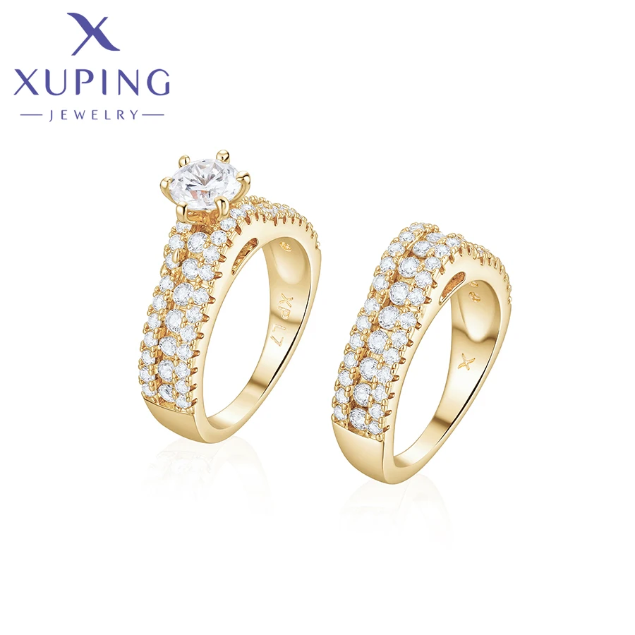 Xuping Schmuck Modischer Eleganter Neuer Design-Ring in Hellgoldfarbe für Damen Partygeschenk X000453857