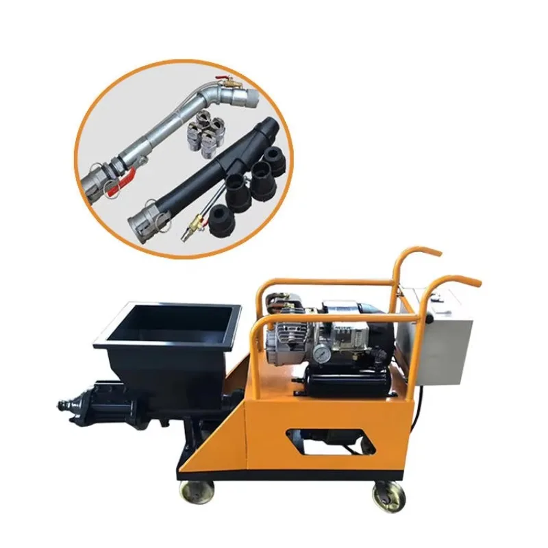 

Compact Automatic Mortar Gypsum Wall Plaster Machine Small Mortar Spray Machines with Pump Motor for Construction Works