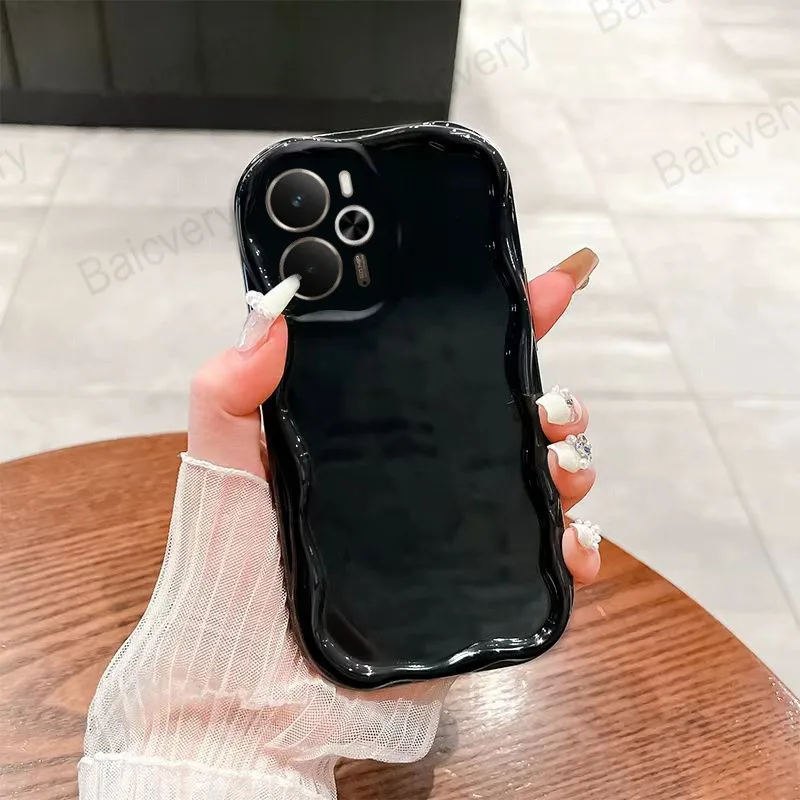 Per Realme 14 5G RMX5075 / Realme 14T RMX5078 Custodia morbida e splendida con design a onde lucida antiscivolo antiurto