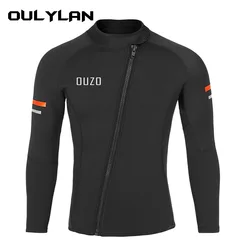 Oulylan Long Sleeve Split Wetsuit Pants Scuba Neoprene 1.5mm Diving Top Warm for Men Women Underwater Spearfishing Surfing