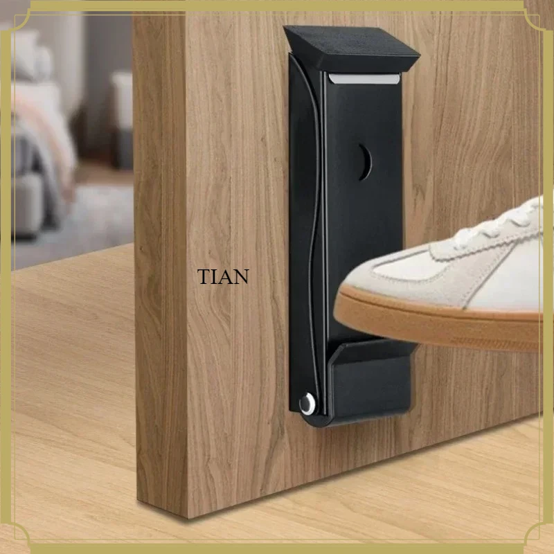 1pc Gate Stopper Kick Down Door Stoppers Self Adhesive Pedal Door Stop Doorstop Holder No Drilling Stainless Steel Anti-Slip