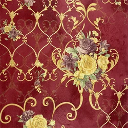 9 Style Luxury 3D Damask Vinyl Wallpaper Bedroom Living Room Red Floral Wallpapers Roll Ktv