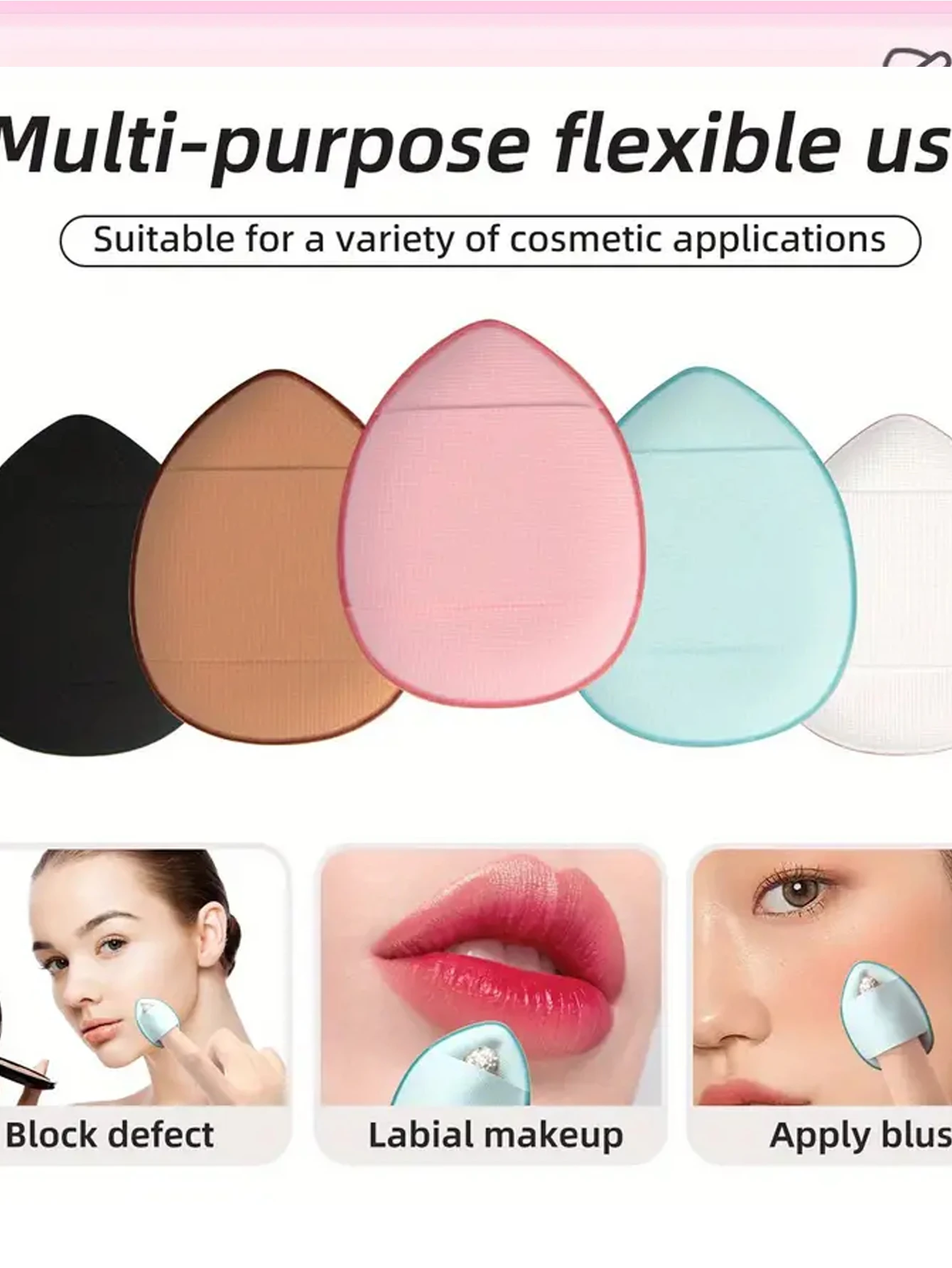 طقم إسفنجة بودرة إسفنجية مكون من 20 قطعة مع أكياس، منتفخة مكياج، لكريم الأساس السائل، كريم الأساس البودرة، كونسيلر