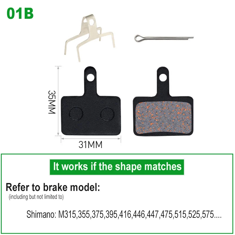 1 Pair Bicycle Disc Brake Pads Semi-Metallic Hydrauli Disc Brake Pad for SHIMANO SRAM AVID HAYES Magura Formula and Scooter