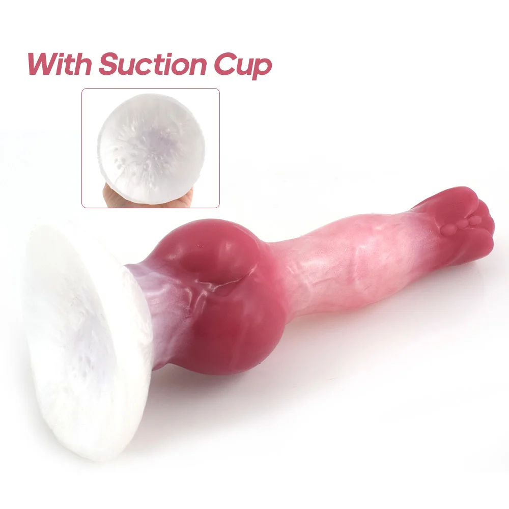 NNSX Dog Dildo Knot Anal Plug with Suction Cup Alien Fantasy Animal Penis Monster Cock Vagina Masturbator Sex Toys for Women 18+