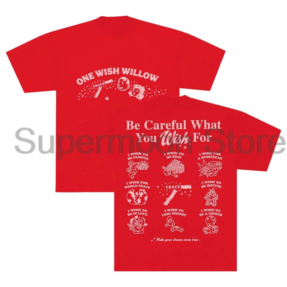 2026 Movie Obsession One Wish Willow T-shirt Crewneck Short Sleeve Heavyweight Cotton Tee Men Women Streetwear Tops