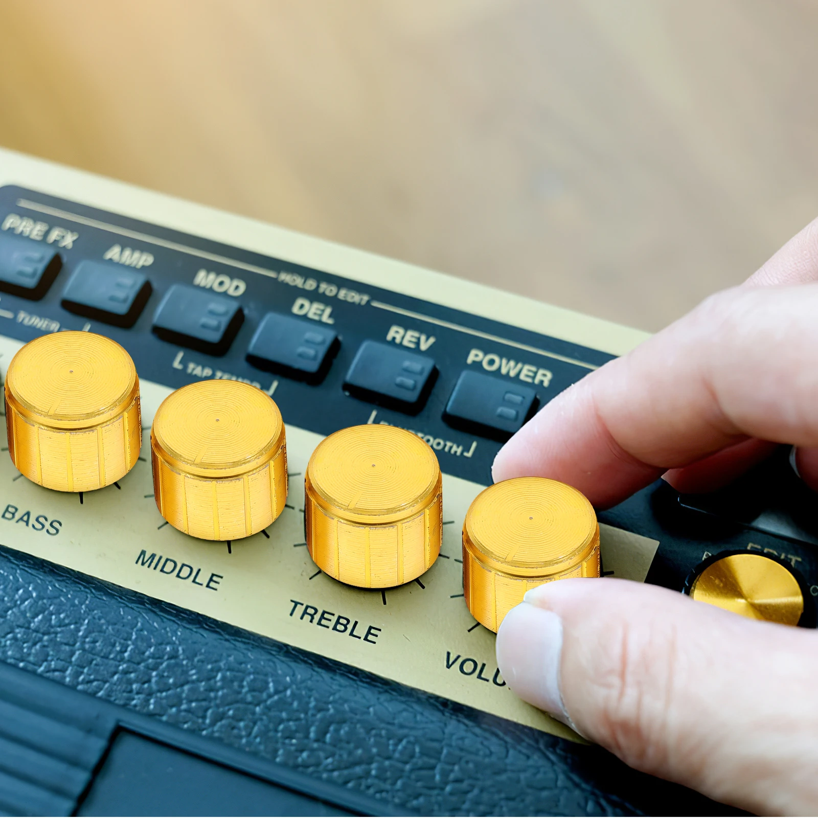 

10pcs Guitar Potentiometer Knob Caps Metal Volume Control For Electric Bass Guitar Replacement Chrome Swirl Tone Controller Knob