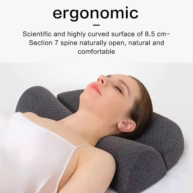 Cervical Pillow, Memory Foam Contour Pillow, Bed Pillows for Side Sleeper Ergonomic Orthopedic Sleeping Pillow