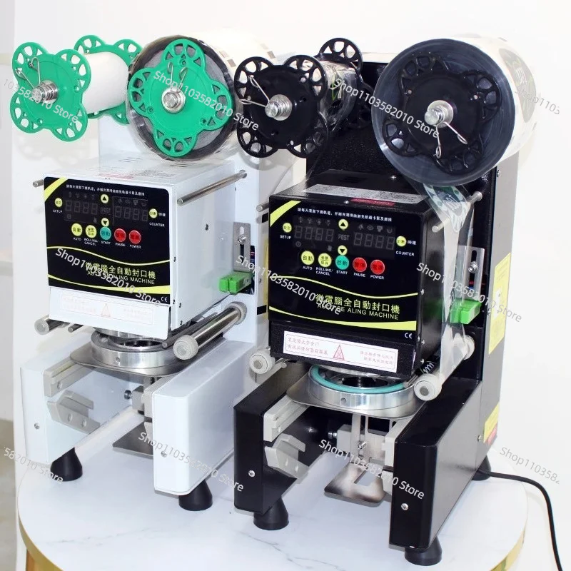 Car plastic cup sealing machine High-quality automatic cup sealing machine and desktop bubble tea plastic cup sealing machine