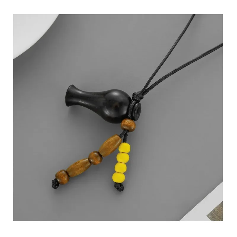 

Original Spring New Wooden Bottle Necklace Retro Niche Personality Simple Wooden Bead Water Bottle Long Necklace