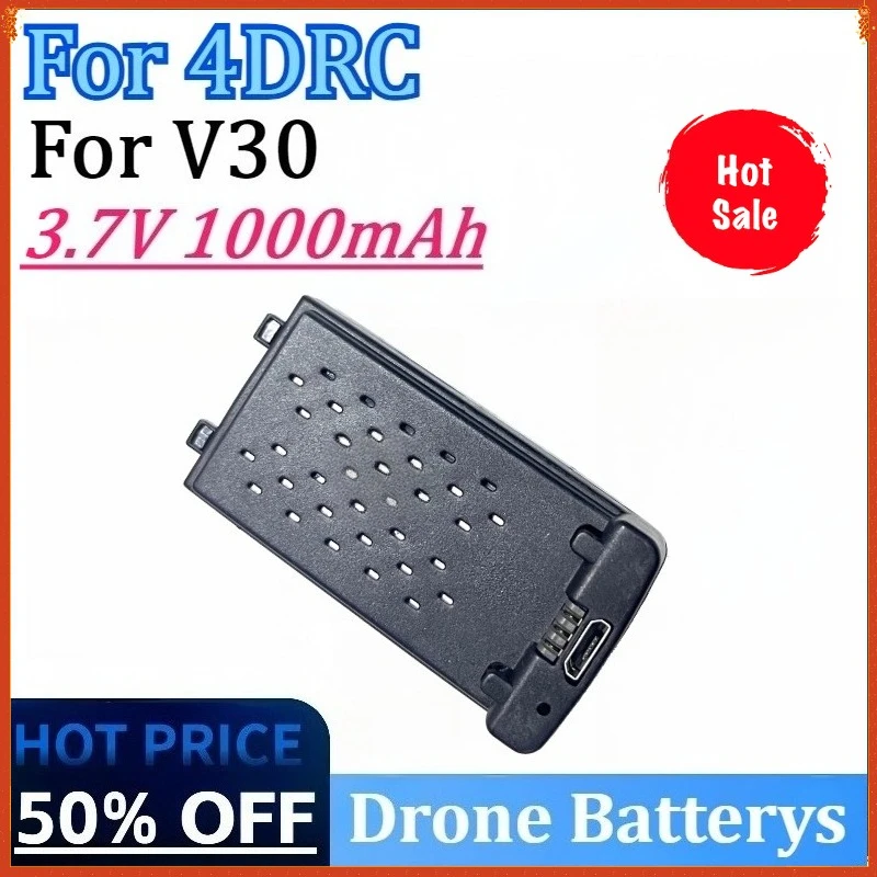 

Newly Upgraded 3.7V 1000mAh High Quality Mini Drone Battery for 4DRC V30 RC Quadcopter Battery Replacement Accessory Parts