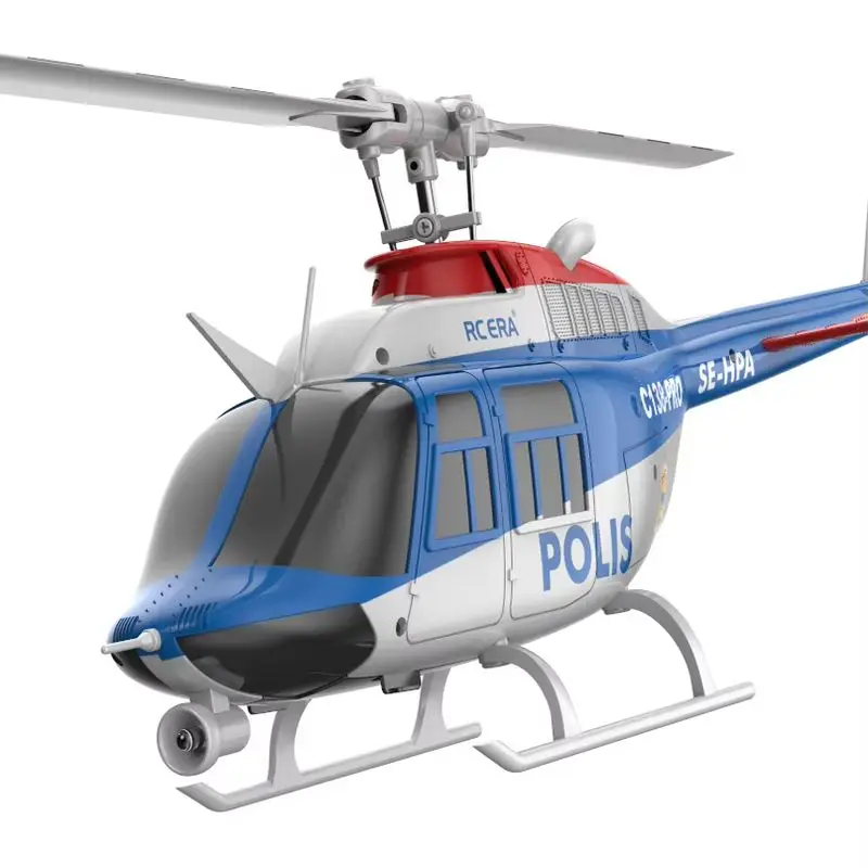 RHSKY Brushless C138 pro RC Helicopter 2025 Bell 206 Scale Fuselage 6G Gyro Auto Hover Remote Control Toy