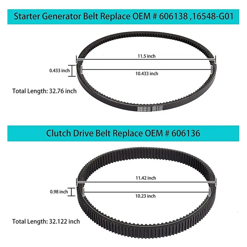 حزام بديل لعربة الجولف وحزام القيادة - لموديلات EZGO RXV TXT 2008-Up، أرقام الجزء 606136&606138 #6