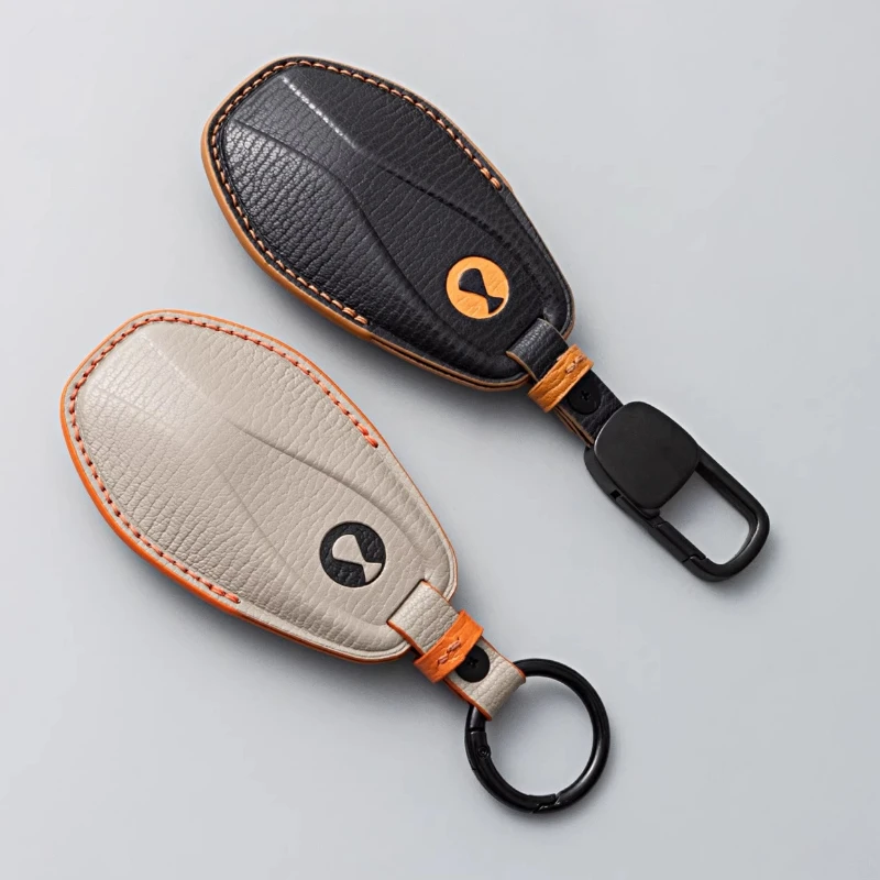 

For DENZA Z9GT N9 High-end genuine leather key chain bag Male and female car remote control protective case