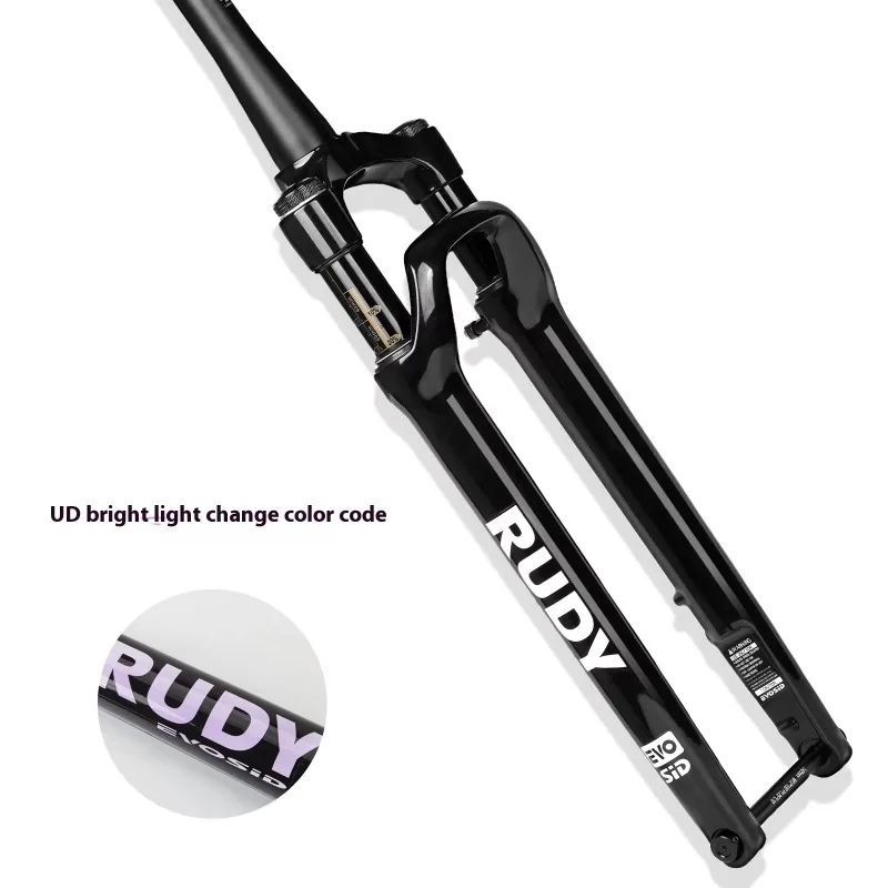 EVOSID 700C Gravel Air Suspension Fork Lockout Thru-Axle Disc Brake Ultra-Light Carbon Alloy Bike Front Fork view 3