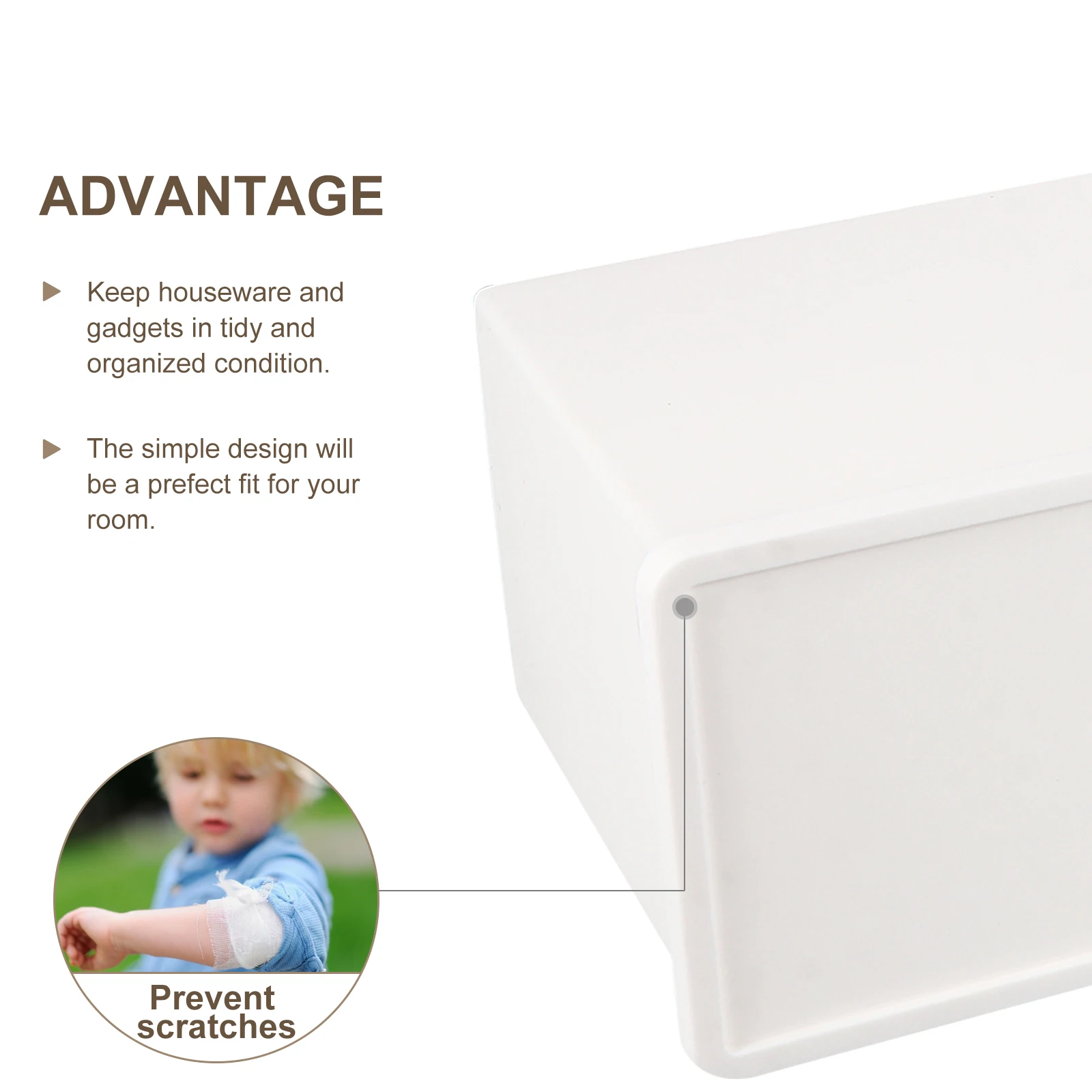 

2pcs Plastic Box Small Plastic Desktop Box Bins with Lids Household Office Organizer Tidy Desk Bedroom Folder