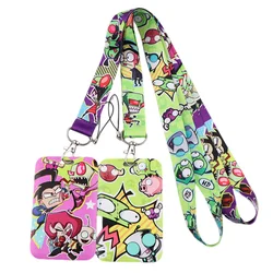 Alien Invader Zim Neck Strap Lanyard keychain Mobile Phone Strap ID Badge Holder Rope Keyrings Accessories Webbings Ribbons Gift