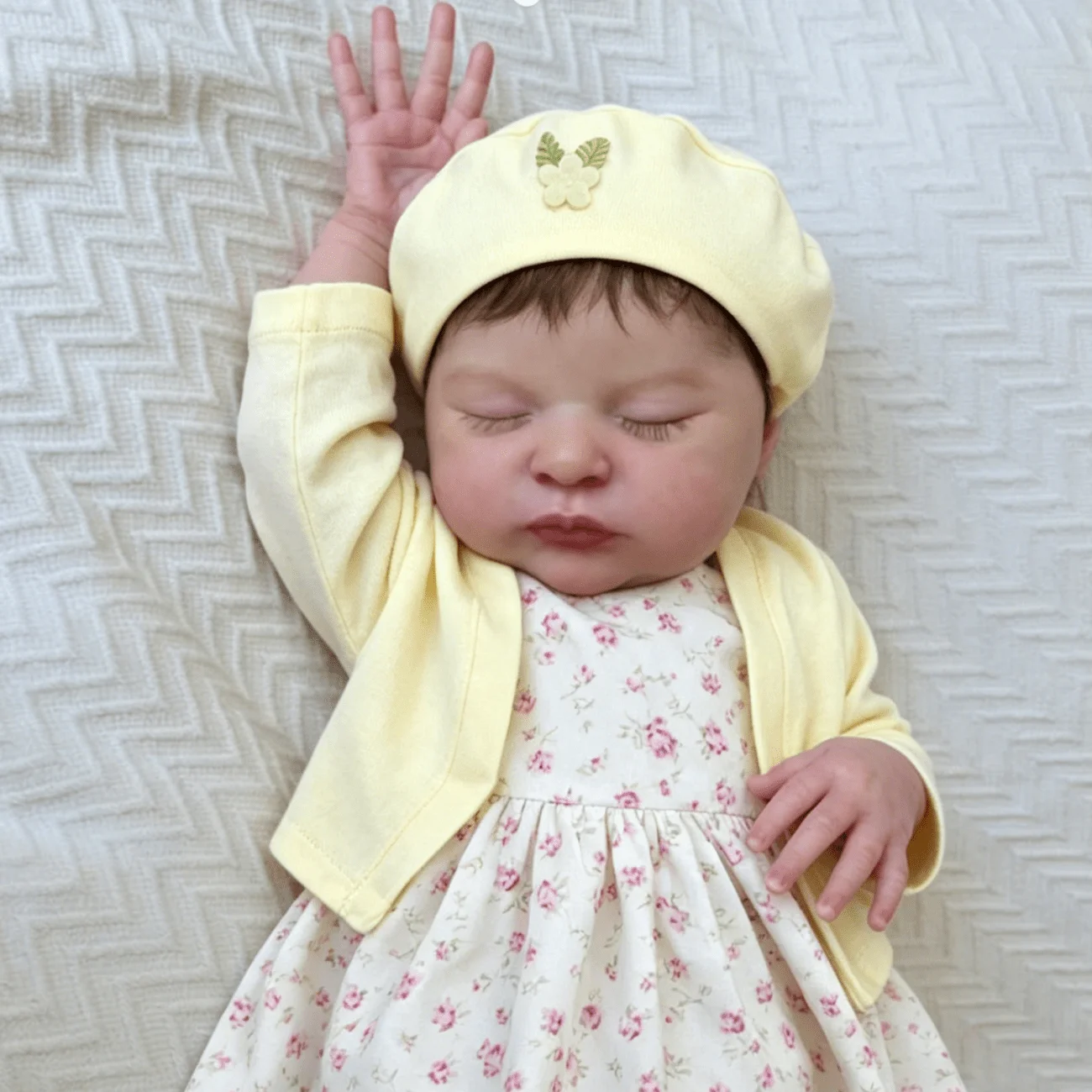 

BZDOLL 20 Inch Soft Touch Cloth Body Asleep Reborn Baby Doll 50 CM Lifelike Doll Toy Handmade Real Look Toy for Birthday Gift