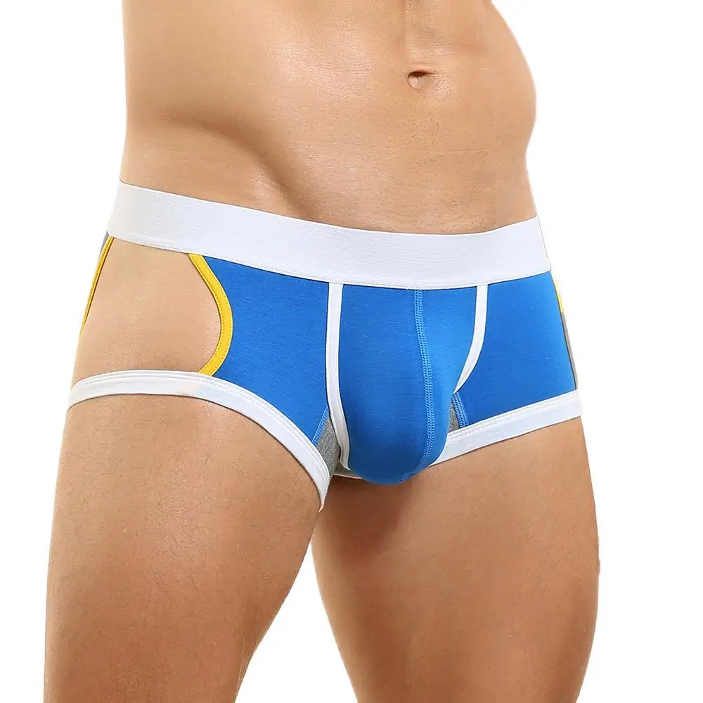 SEOBEAN New Arrivals Mens Underwear Boxers Sexy Hollow Buttocks Underpants Boxershorts Low-waist Panties Boxer for Man