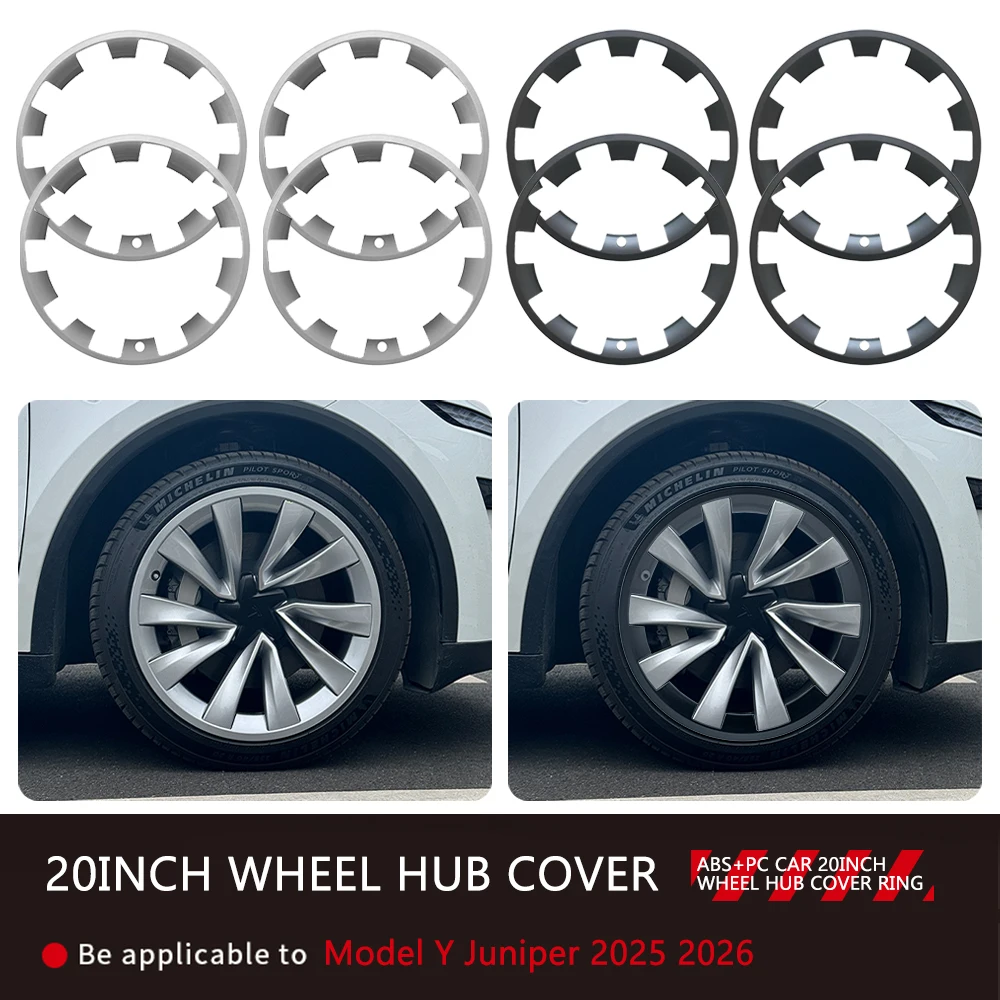 

20Inch Car Wheels Hubcap For Tesla Model Y Juniper 2025 2026 ABS Guard Rim Cover Protection Hubcap Patch Hub Cap Accessories