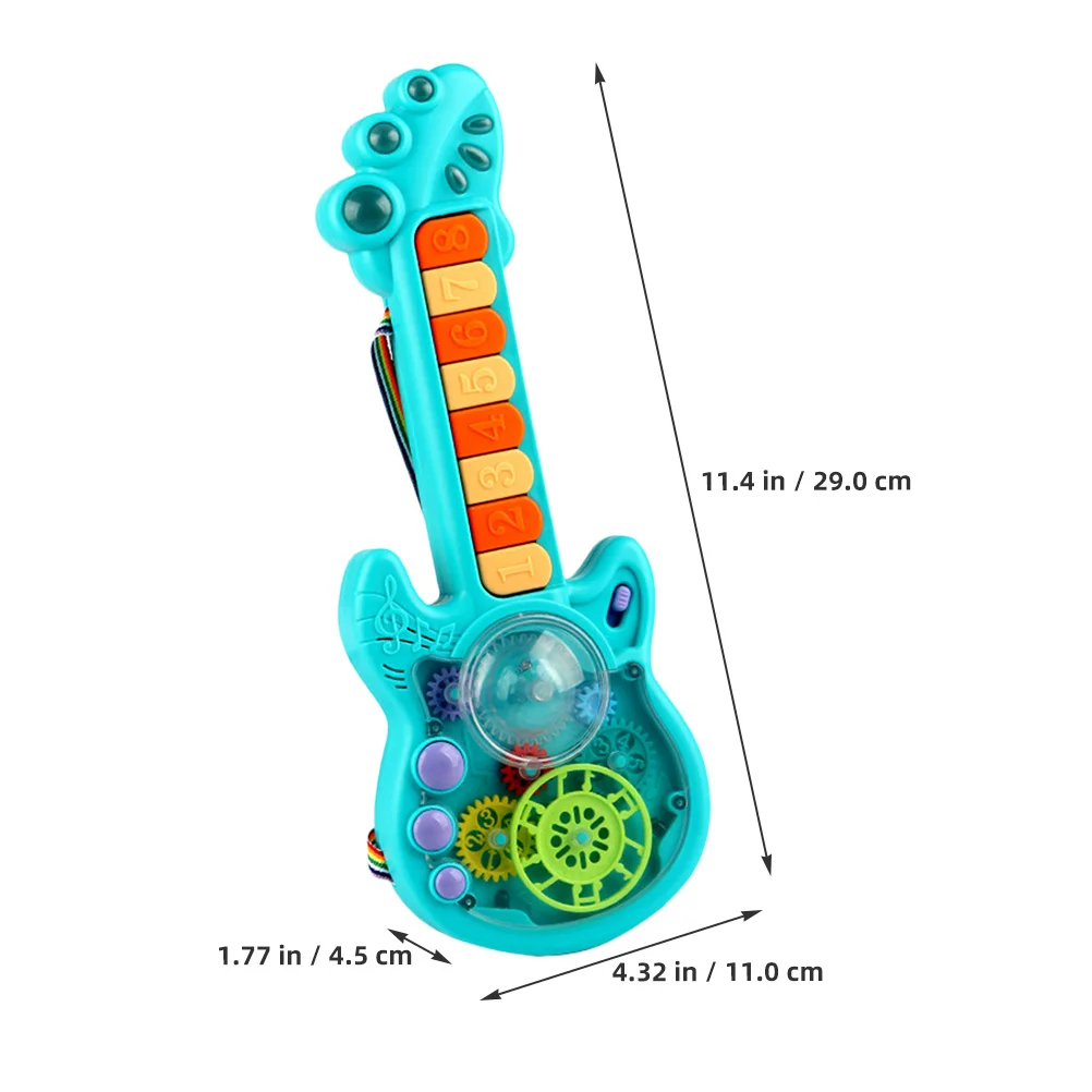الصوت الكهربائية ضوء الغيتار الاطفال آلة موسيقية مختلط الألوان متعة اللعب التفاعلي عيد ميلاد هدية الكريسماس لعبة الغيتار