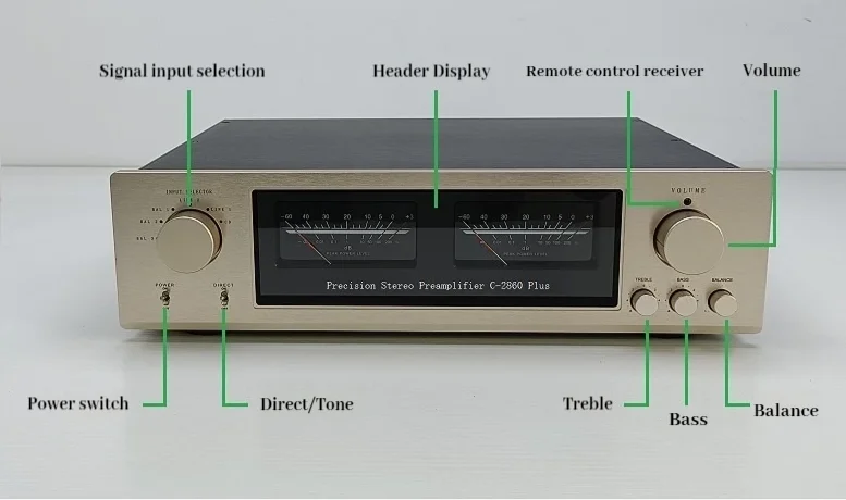 Nuovo Refere a Accuphase C-2860 Plus Preamplificatore completamente bilanciato Preamplificatore HiFi ad alta temperatura con telecomando in alluminio